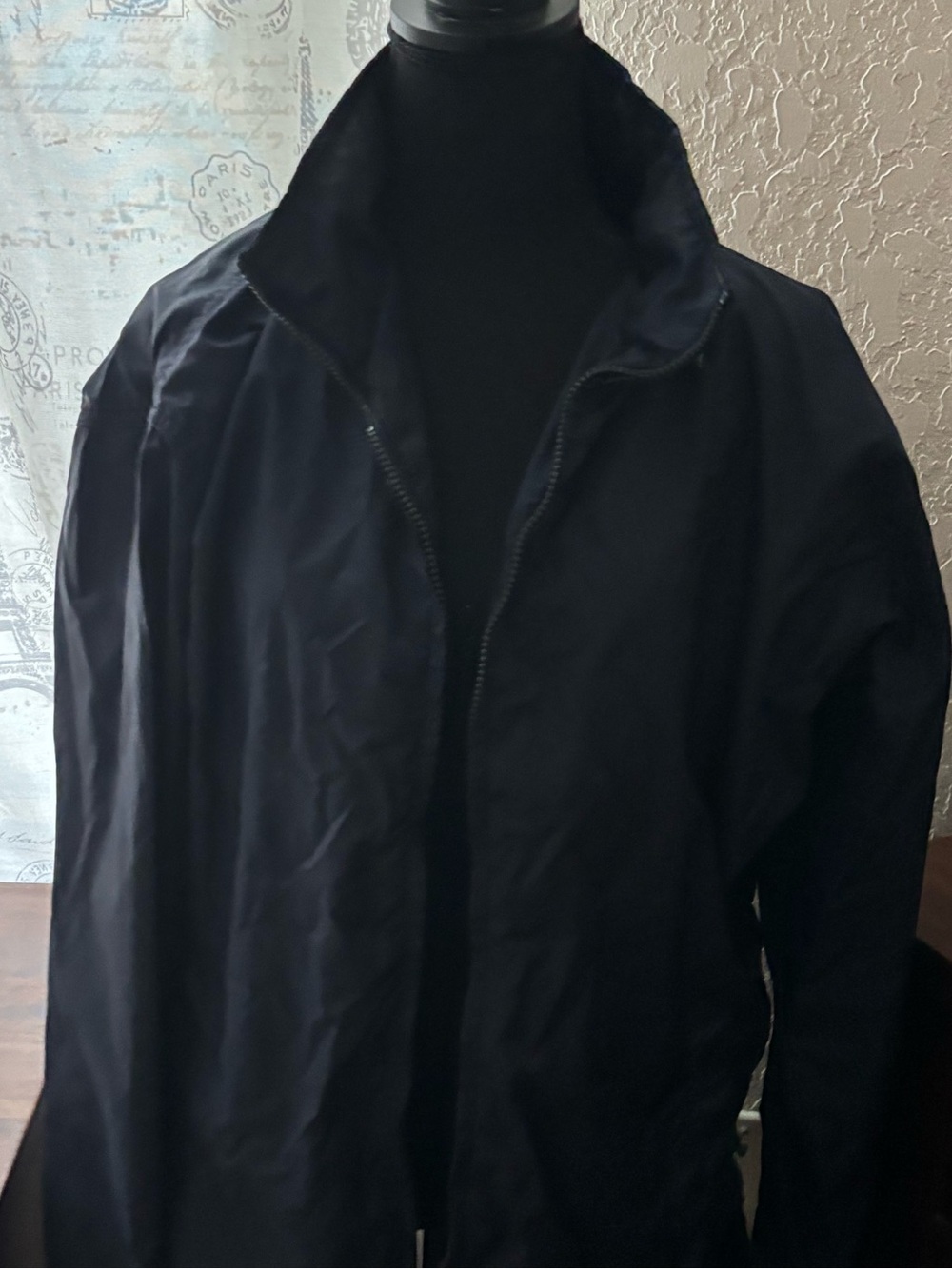 Haggar Men's Dark Navy Full-Zip Windbreaker